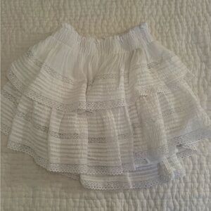 Aerie White Tiered Skirt XS